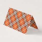 Orange Plaid Visitenkarten (Rückseite)