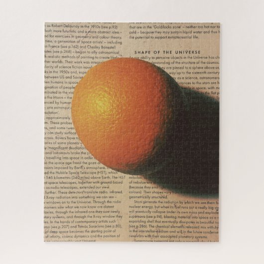 Orange Planet - Form des Universums Puzzle (Vertikal)