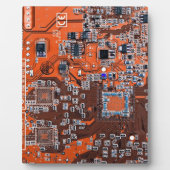Orange-Platine für Computergeek-Schaltkreise Fotoplatte (Vorderseite)