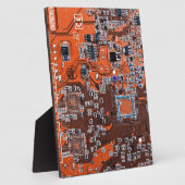 Orange-Platine für Computergeek-Schaltkreise Fotoplatte (Seite)