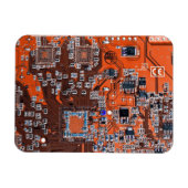 Orange-Platine für Computergeek-Schaltkreise Magnet (Horizontal)