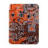 Orange-Platine für Computergeek-Schaltkreise Magnet (Vertikal)