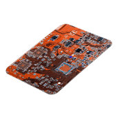 Orange-Platine für Computergeek-Schaltkreise Magnet (Linke Seite)