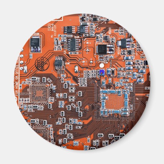 Orange-Platine für Computergeek-Schaltkreise Magnet (Vorne)