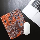 Orange-Platine für Computergeek-Schaltkreise Mousepad