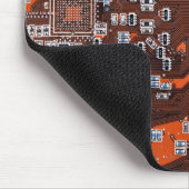 Orange-Platine für Computergeek-Schaltkreise Mousepad (Ecke)
