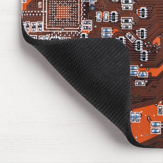 Orange-Platine für Computergeek-Schaltkreise Mousepad (Ecke)