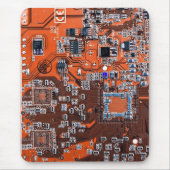 Orange-Platine für Computergeek-Schaltkreise Mousepad (Vorne)