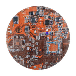 Orange-Platine für Computergeek-Schaltkreise Schneidebrett