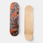 Orange-Platine für Computergeek-Schaltkreise Skateboard (Vorderseite)