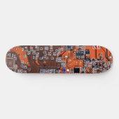 Orange-Platine für Computergeek-Schaltkreise Skateboard (Horizontal)