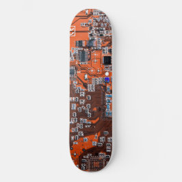 Orange-Platine für Computergeek-Schaltkreise Skateboard