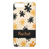 Orange Platsch Attack Personalisiertes iPhone 7 Case-Mate iPhone Hülle (Rückseite)