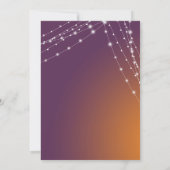Orange Plum Ombre & Light Strings Save the Date (Rückseite)
