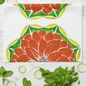 ORANGE POINSETTIA Entwurf Handtuch (Gefaltet)