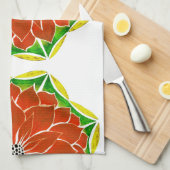ORANGE POINSETTIA Entwurf Handtuch (Viertel Falte)