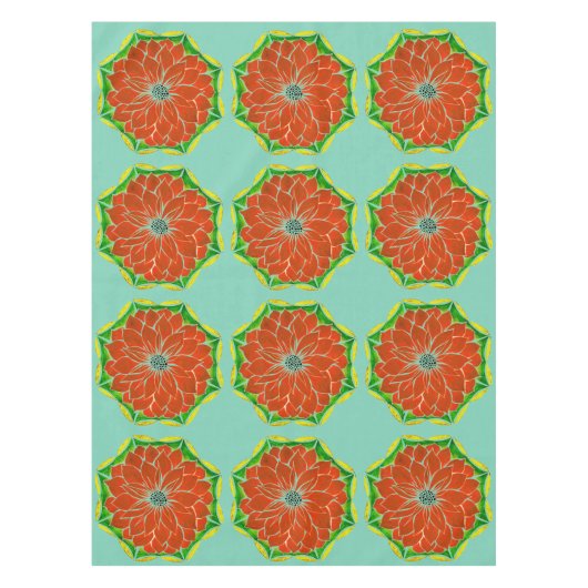 ORANGE POINSETTIA Entwurf Tischdecke (Vorderseite)