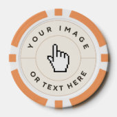 Orange Poker Chips - Benutzerdefiniert Bild/Text h (Vorderseite)
