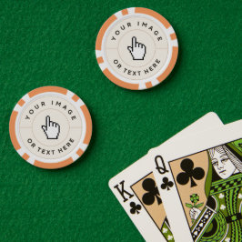 Orange Poker Chips - Benutzerdefiniert Bild/Text h
