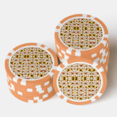 Orange poker chips with intricate floral mandala  (Stapel)