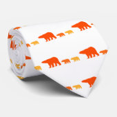 Orange Polar Bear Krawatte (Gerollt)