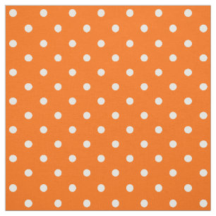 Orange Polka Dosen Fabric Stoff