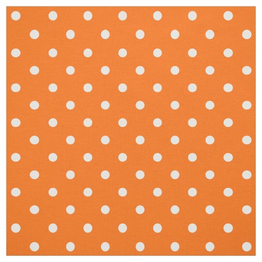 Orange Polka Dosen Fabric Stoff (Muster)