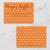 Orange Polka Dot Baby Dusche Windeln Raffel Ticket Begleitkarte (Vorne/Hinten)