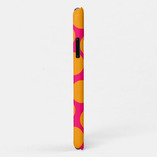 Orange Polka Dot Case-Mate iPhone Hülle (Hinten/Rechts)