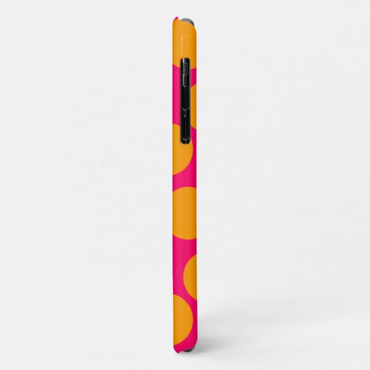 Orange Polka Dot Case-Mate iPhone Hülle (Hinten/Links)