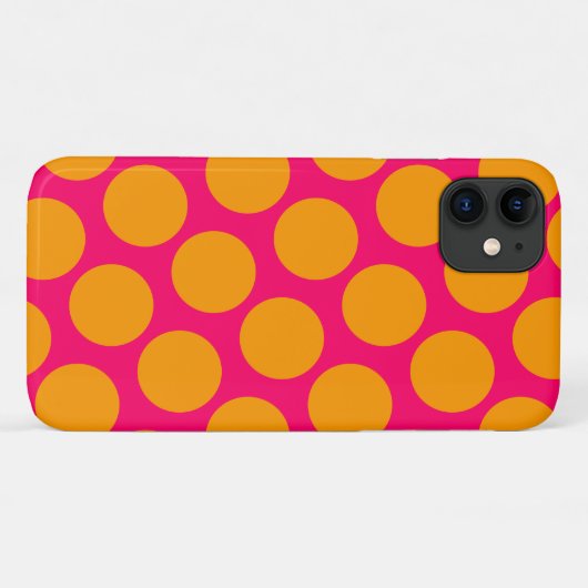 Orange Polka Dot Case-Mate iPhone Hülle (Rückseite (Horizontal))