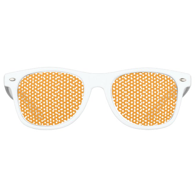 Orange Polka Dot Design Partybrille (Vorderseite)