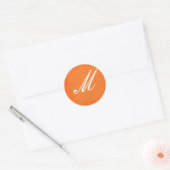 Orange Polka Dot Mit Monogramm Sticker (Umschlag)