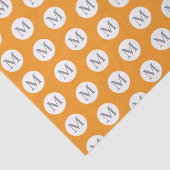Orange Polka Dot Monogram Seidenpapier (Ausschnitt)