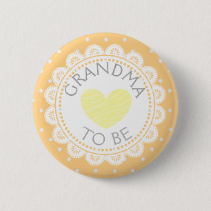 Orange Polka Dot Oma zum Knopf Button