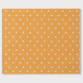 Orange Polka Dot Pattern Geschenkpapier (Flach)