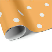 Orange Polka Dot Pattern Geschenkpapier (Rolleneckpunkt)
