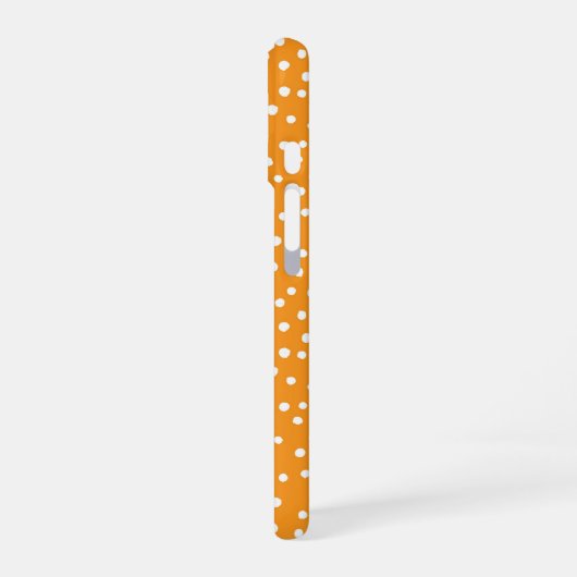 Orange Polka Dot Pattern Phone Case iPhone 16 Hülle (Linke Seite)