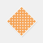 Orange Polka Dot Pattern Serviette (Ecke)