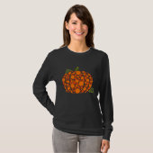 Orange Polka Dot Pumpkin October Fall T-Shirt (Vorne ganz)