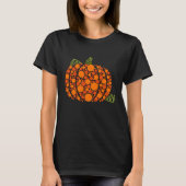 Orange Polka Dot Pumpkin October Fall T-Shirt (Vorderseite)