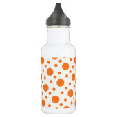 Orange Polka Dot Retro Design Edelstahlflasche (Links)