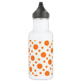 Orange Polka Dot Retro Design Edelstahlflasche (Rechts)