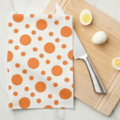 Orange Polka Dot Retro Design Küchentücher (Viertel Falte)