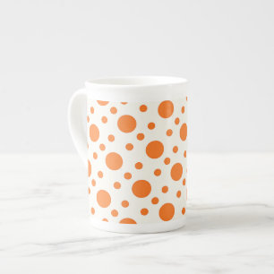 Orange Polka Dot Retro Design Tasse