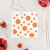 Orange Polka Dot Retro Designpapier Nakin Serviette (Beispiel)