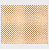 Orange Polka Dot über Weißwein Geschenkpapier (Flach)