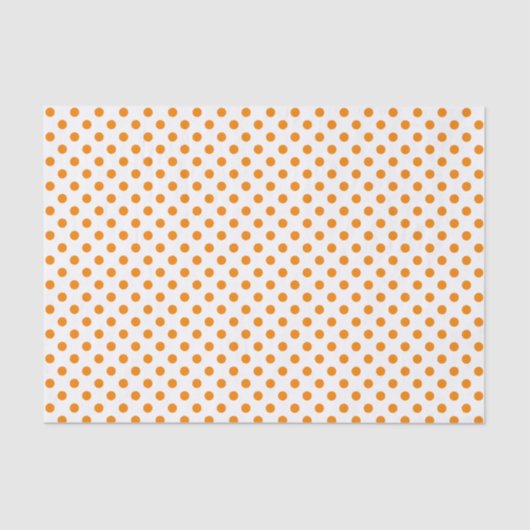 Orange Polka Dot Weißzungenpapier Seidenpapier (Vorderseite)