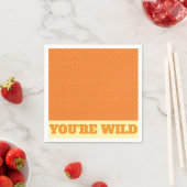 Orange Polka Dot "WILD" Napkins Serviette (Beispiel)
