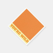 Orange Polka Dot "WILD" Napkins Serviette (Ecke)